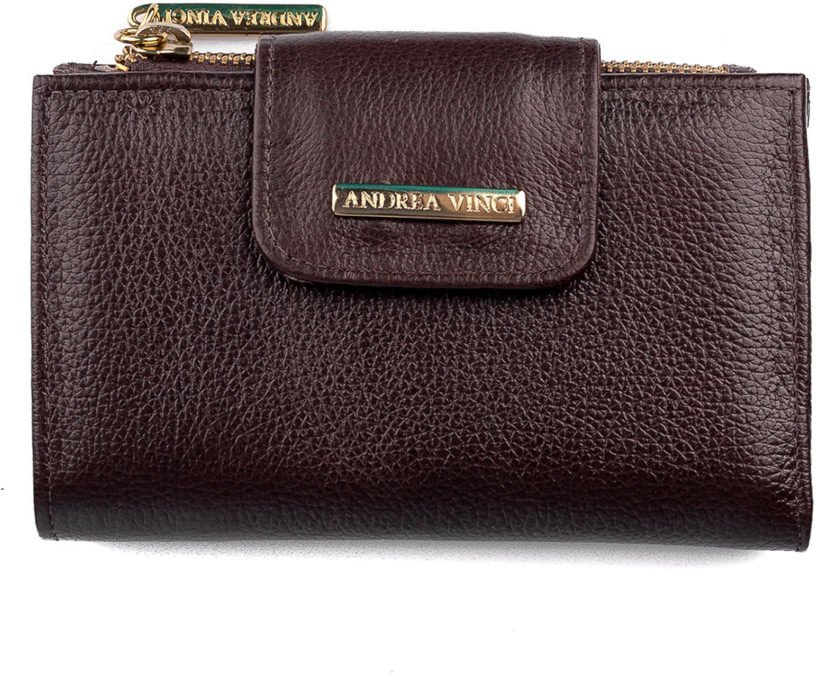 Imagem principal Carteira Andrea Vinci Feminina De Couro Liso Lanna 10x15,5cm - Café vermelho Andrea Vinci vermelho