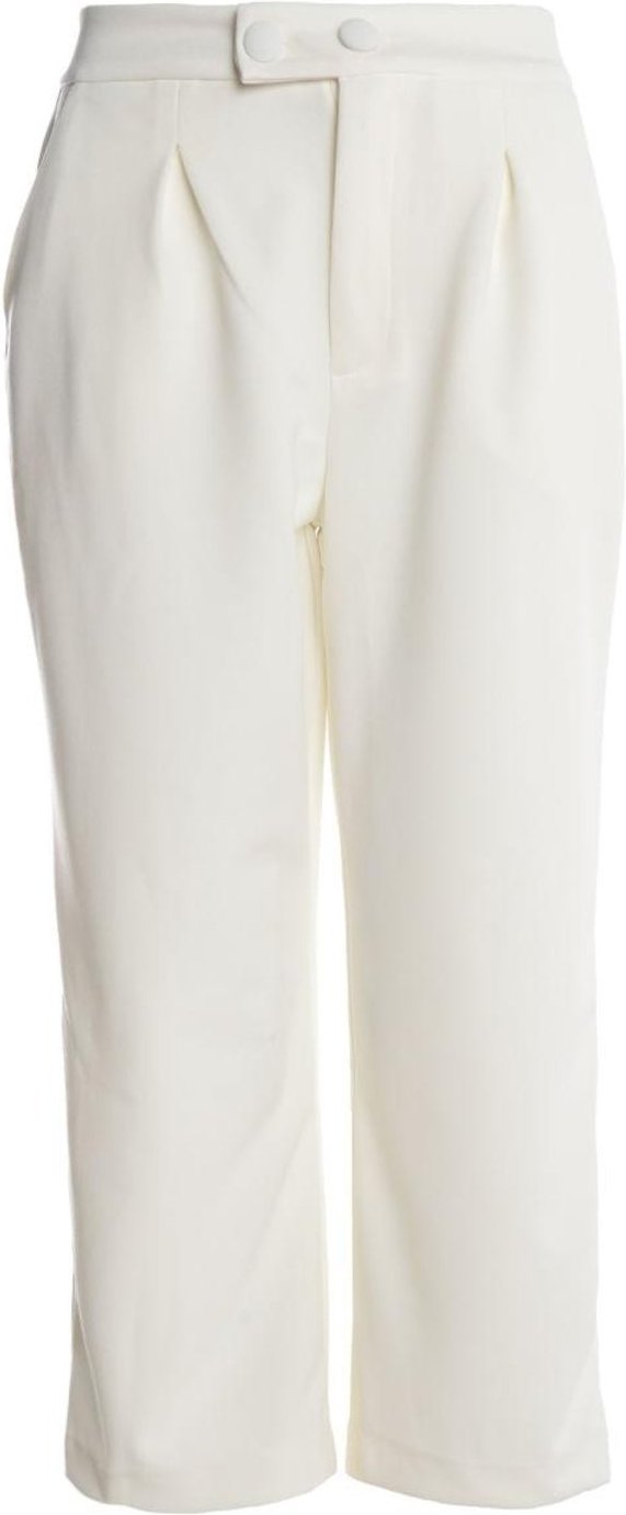 Calça Malha Crepe Pantacourt Feminina OFF WHITE