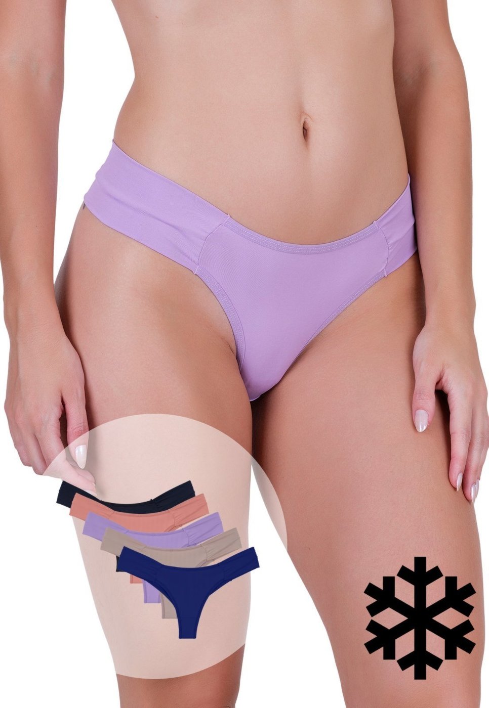 Imagem principal Kit 5 Calcinhas Femininas Microfibra Borboleta Laterais Drapeadas Fio Duplo Concept Lingerie multicolorido Concept Lingerie multicolorido