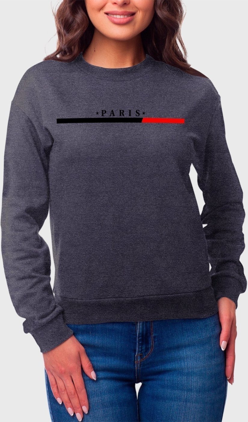 Imagem principal Moletom Gola Redonda Feminino Flanelado Estampa Paris Chumbo Benellys grafite Benellys grafite