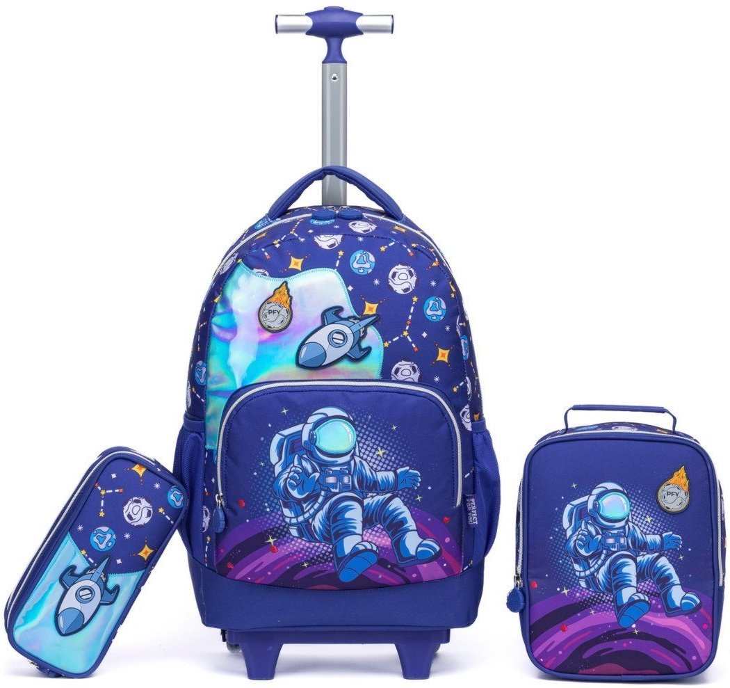 Infantil - Kit Mochila de Rodinhas Reforçada Escolar Menino
