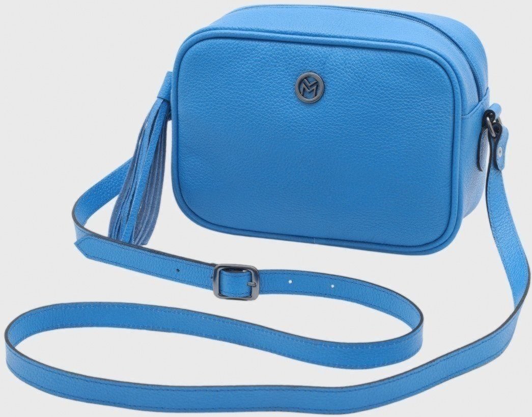 Bolsa Transversal de Couro Mariart Titânio Caribe