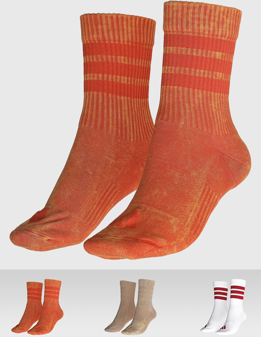 Kit 3 Pares de Meias Feminino adidas 3 Listras Cano édio