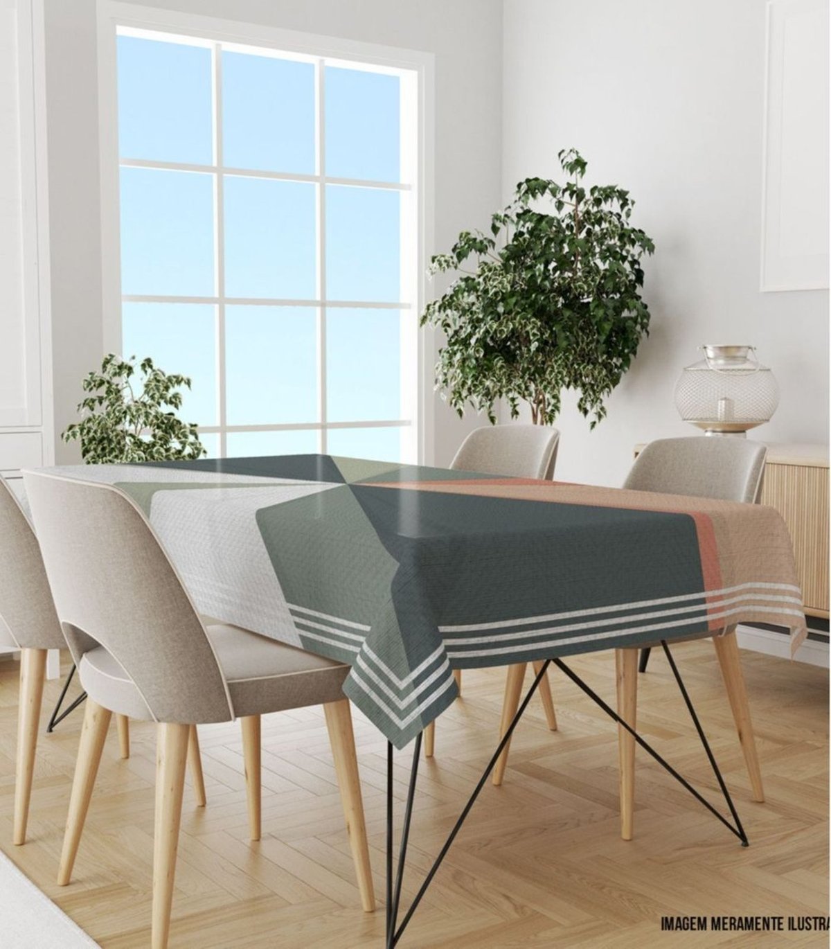 Toalha De Mesa Retangular 6 Lugares Wevans