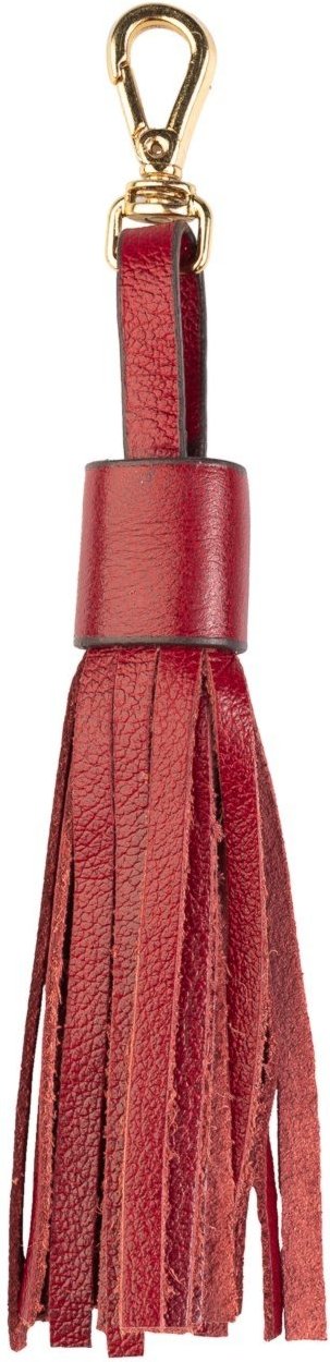 Chaveiro Andrea Vinci Tassel Franja Em Couro - Vermelha