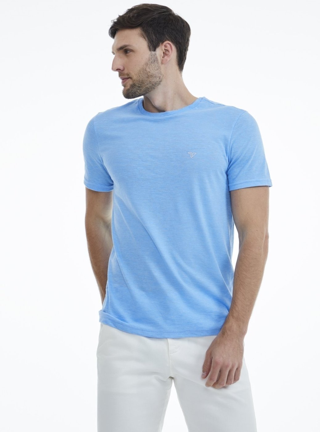 Imagem principal Camiseta Traymon Slim Gola Redonda Claro Mescla azul Traymon azul