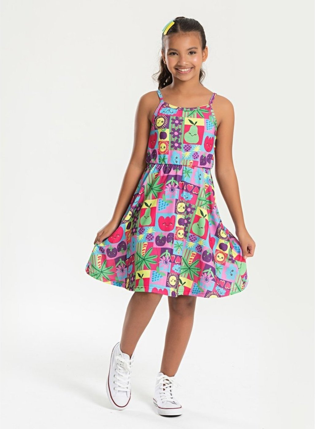 Imagem principal Infantil - Vestido Alcinha Verão Menina Pink Frutinhas Divertidas Molekada rosa pink Molekada rosa pink