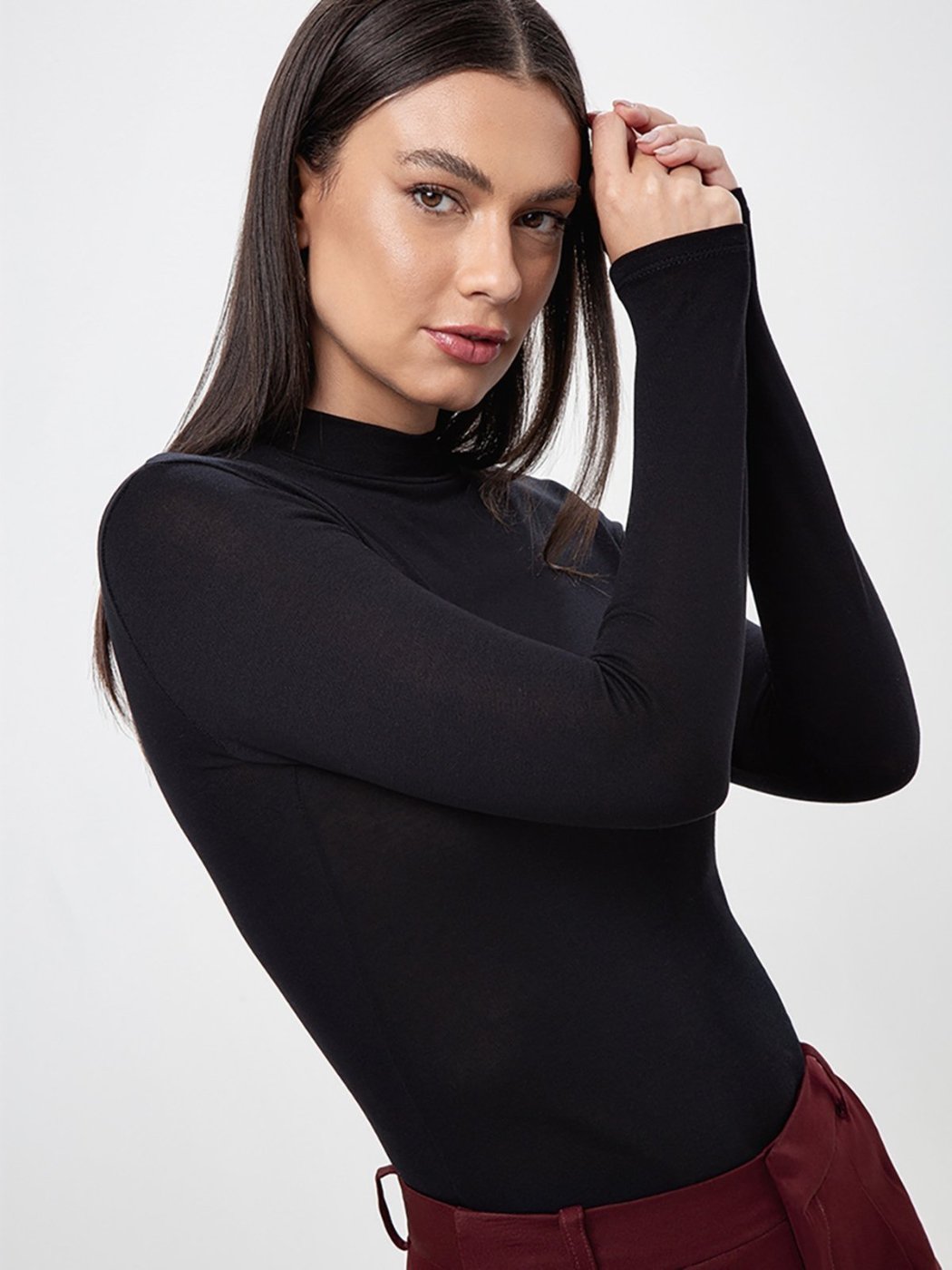 Imagem principal Blusa Manga Longa Segunda Pele Preta Taina Principessa preto Principessa preto