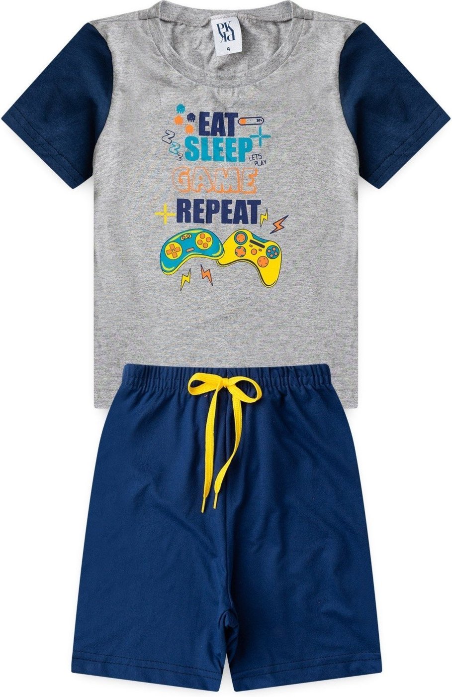 Imagem principal Pijama Platinum Jogador Da Noite Mescla PLATINUM KIDS cinza PLATINUM KIDS cinza