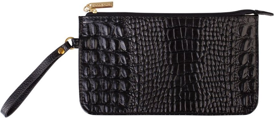 Necessaire de couro com alça Nitty 11,5x20,5cm