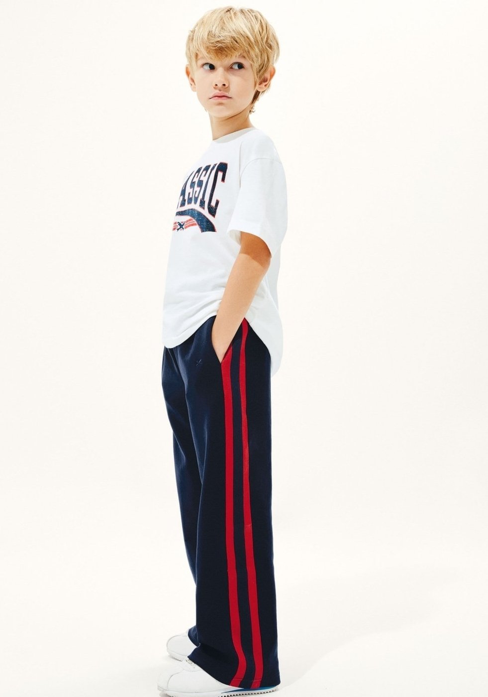 Infantil - Calça Menina Wide Leg Com Faixas Laterais Hering