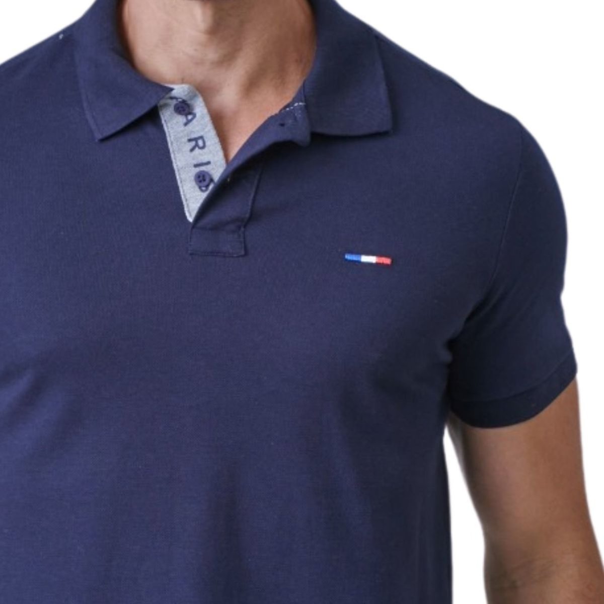 Imagem principal Camisa Polo FMF Masculina Básica Piquet no Estilo Tommy Bordado França Marinho azul marinho FMF azul marinho