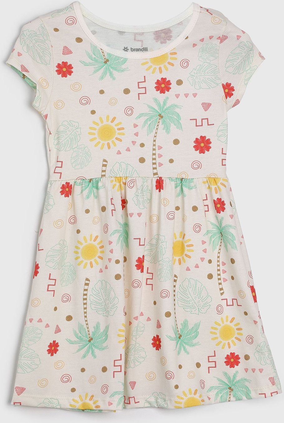 Imagem principal Infantil - Vestido Brandili Estampa Tropical Colorida branco Brandili branco