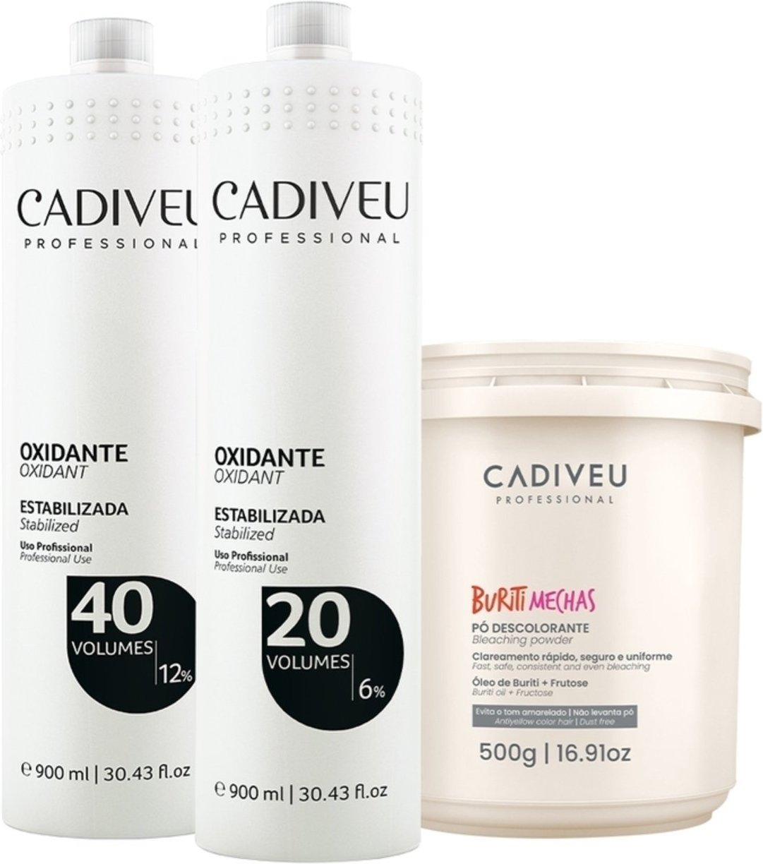 Imagem principal Kit Cadiveu Professional Oxidante 40v 20v e Buriti Mechas (3 produtos) multicolorido Cadiveu Professional multicolorido
