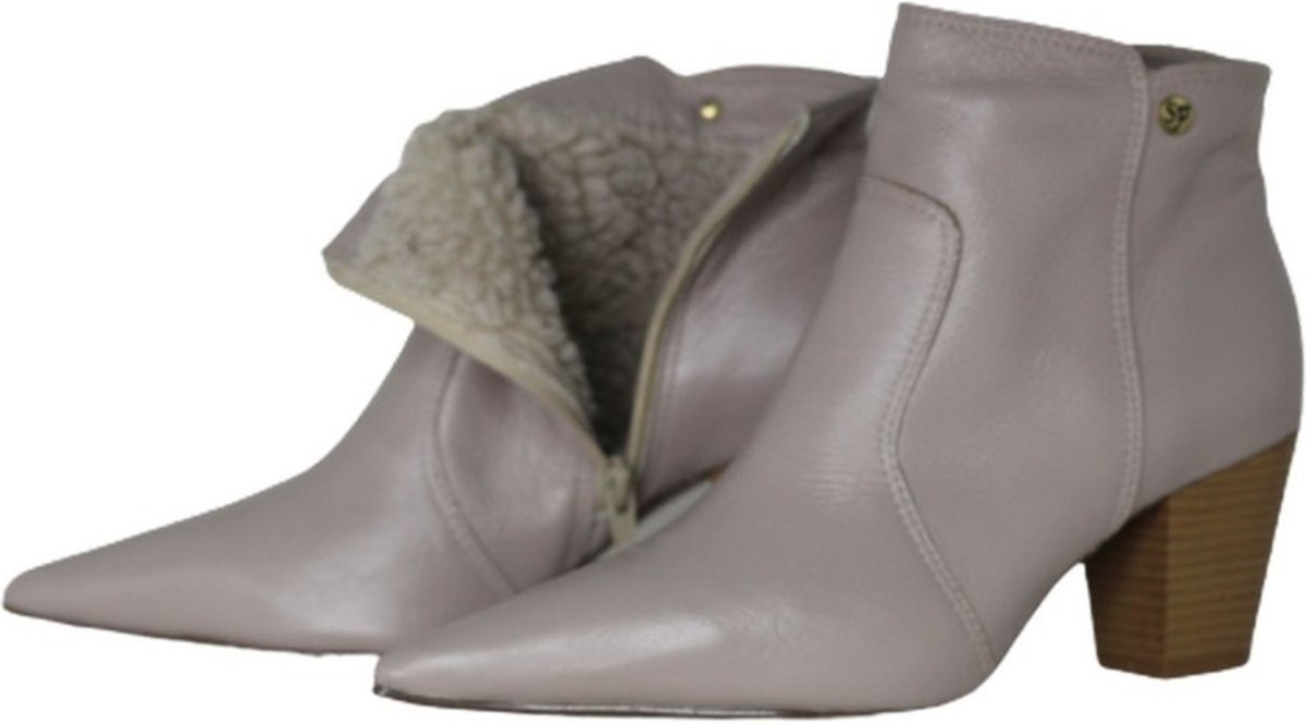 Imagem principal Bota Feminina em Lã Sintética Bico Fino Cano Curto Couro Salto 6 CM Spinelli nude Spinelli nude