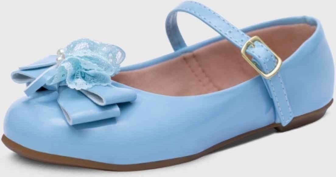 Imagem principal Infantil - Sapatilha Popidi Feminina Laço Perola Renda branco Pópidí branco