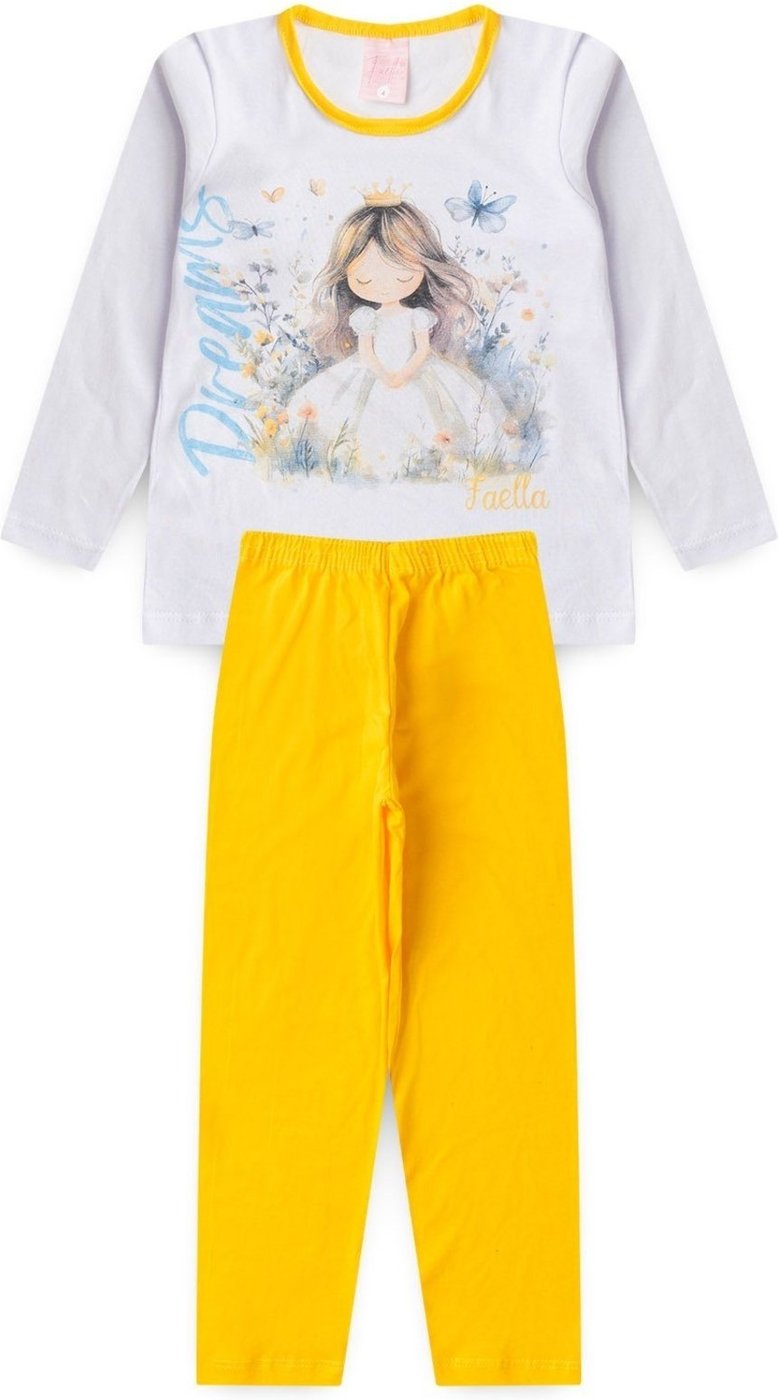 Imagem principal Pijama Manga Longa Feminino Princess - Branco Mega Kids unico Mega Kids unico