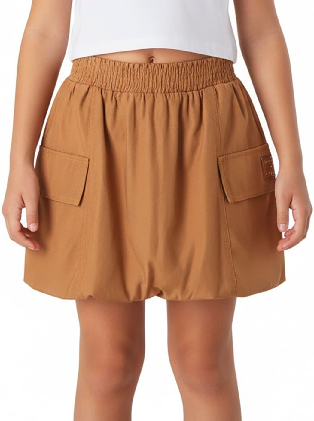 Imagem principal Infantil - Saia Juvenil Look Jeans Balonê Ferrugem caramelo Look Jeans caramelo