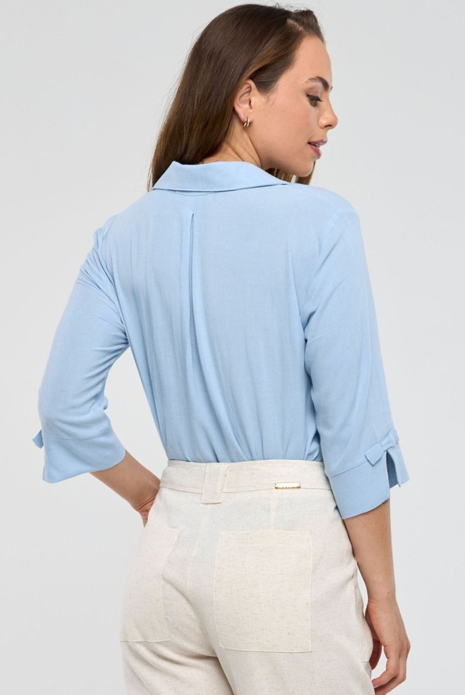 Imagem principal Camisa PKS Em Viscose Com Linho azul PKS azul