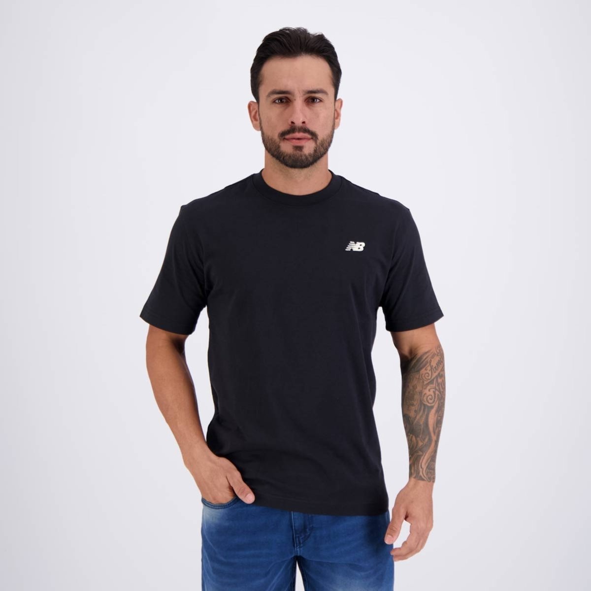Imagem principal Camiseta New Balance Essentials SL Preta preto New Balance preto