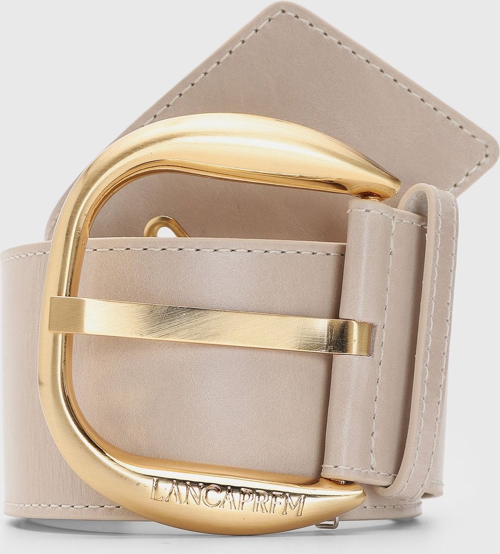 Cinto Feminino Lança Perfume Largo Fivela Metal Off-White