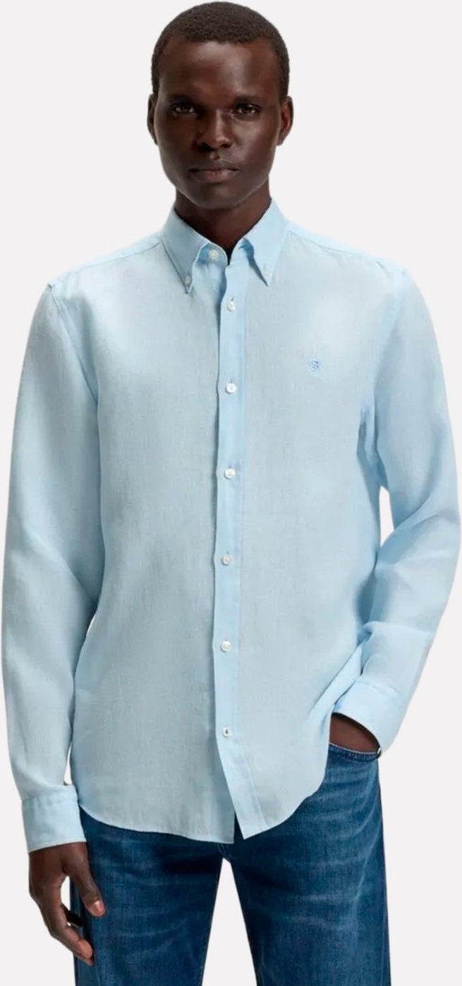 Imagem principal Camisa Hugo Boss Masculina Slim Fit H-ROAN-BD-E-C1-253 Claro azul azul