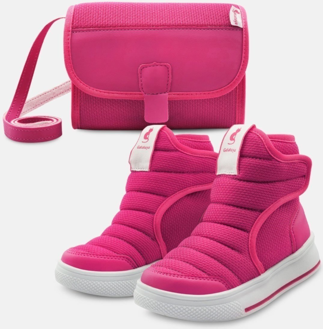 Infantil - Kit Bota Mzkid com Bolsinha Menina Poliéster