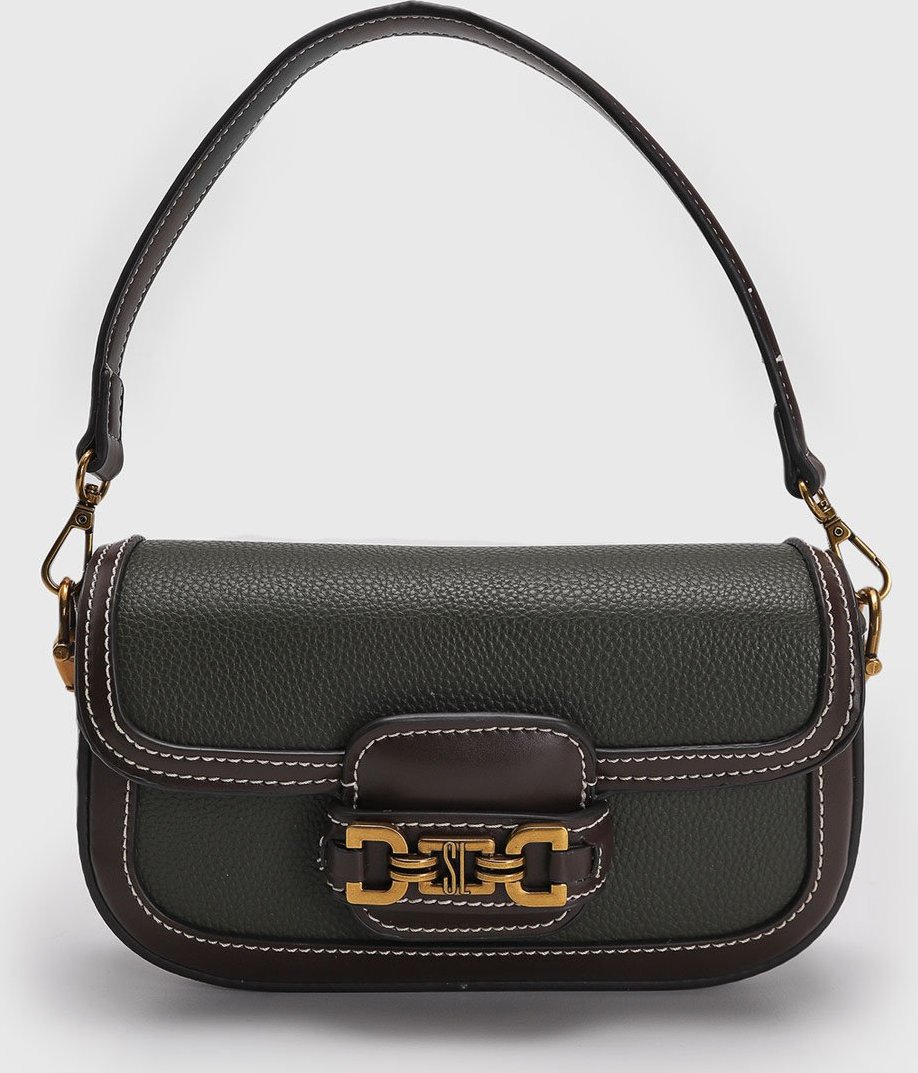 Bolsa Feminina Santa Lolla Média Texturizada Escuro e Marrom