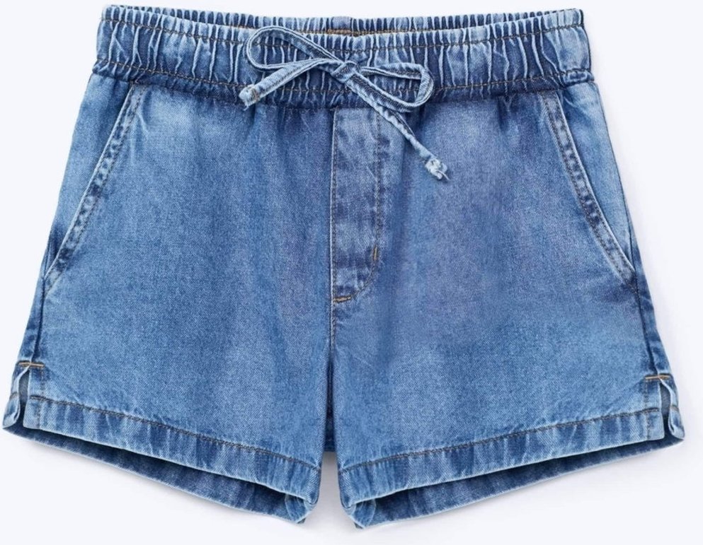 Infantil - Shorts Jeans Menina Com Cordão Hering