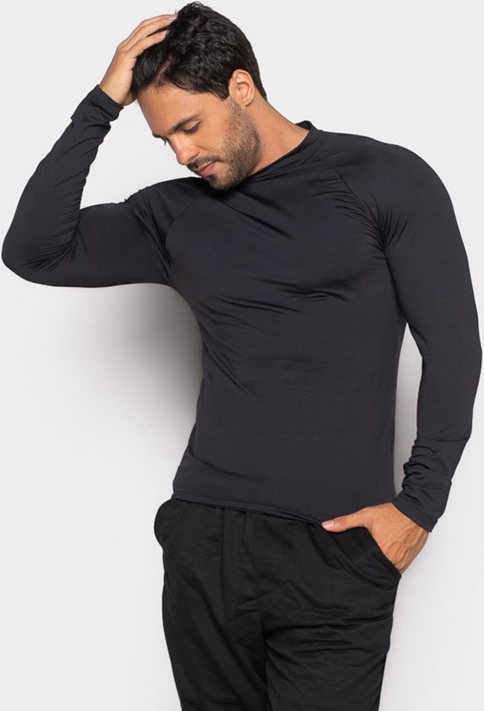 Imagem principal Camisa Bravaa Store Longa Térmica Praia Segunda Pele Proteção Uv 50 037 preto BRAVAA STORE preto