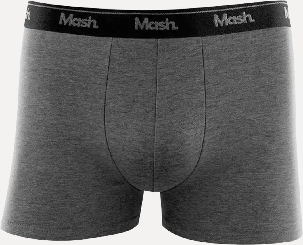 Imagem principal Cueca Mash Boxer Cotton Basic Dark Logo Mescla Escuro cinza MASH cinza