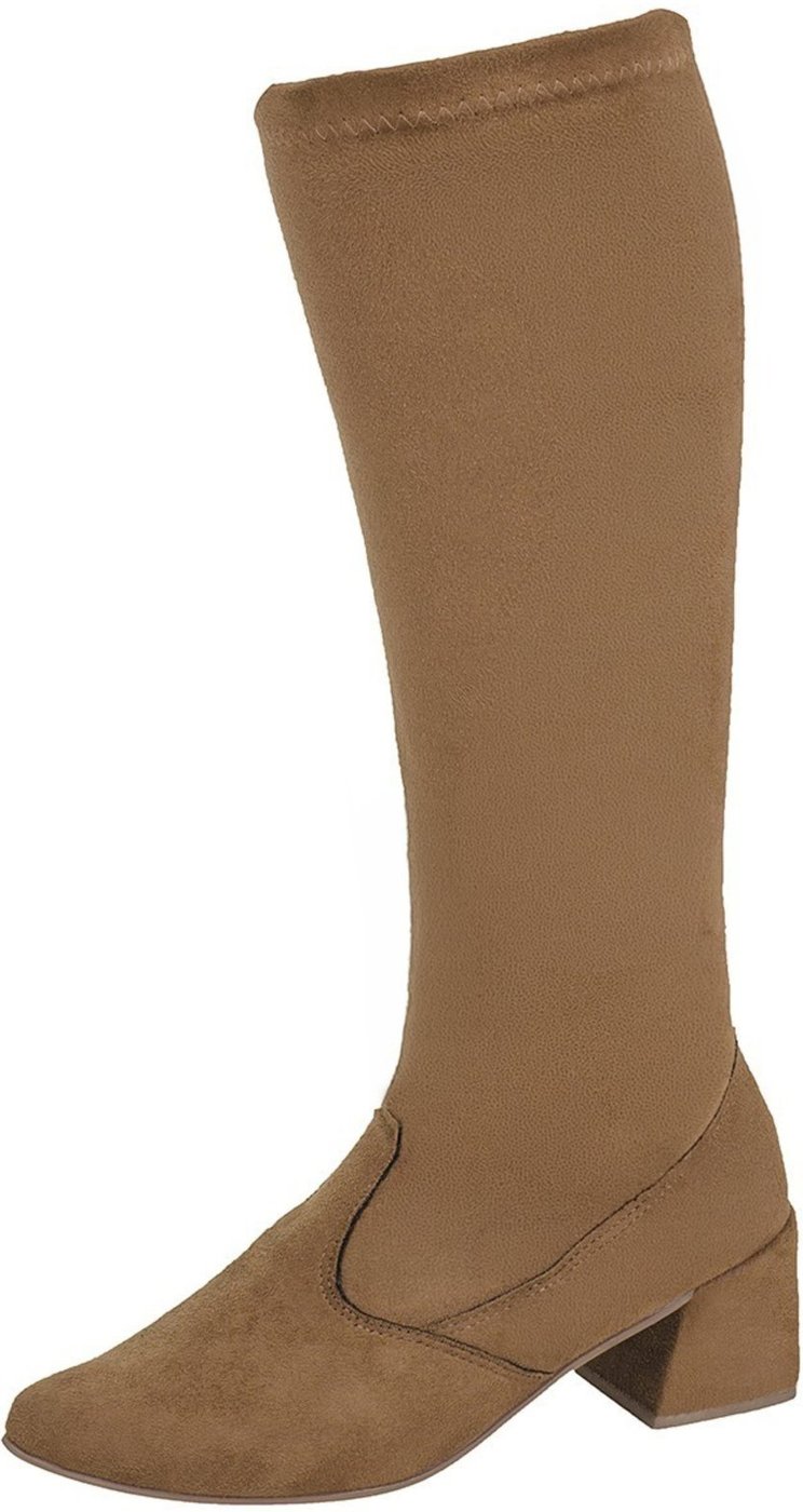 Bota Feminina Lóris Shoes Cano Longo com Stretch Salto Grosso e Bico Fino Moda Fashion 634