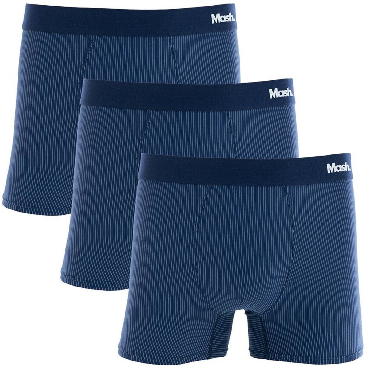 Imagem principal Kit 3 Cuecas Boxer Mash Microfibra Risca de Giz 045.00 preto MASH preto