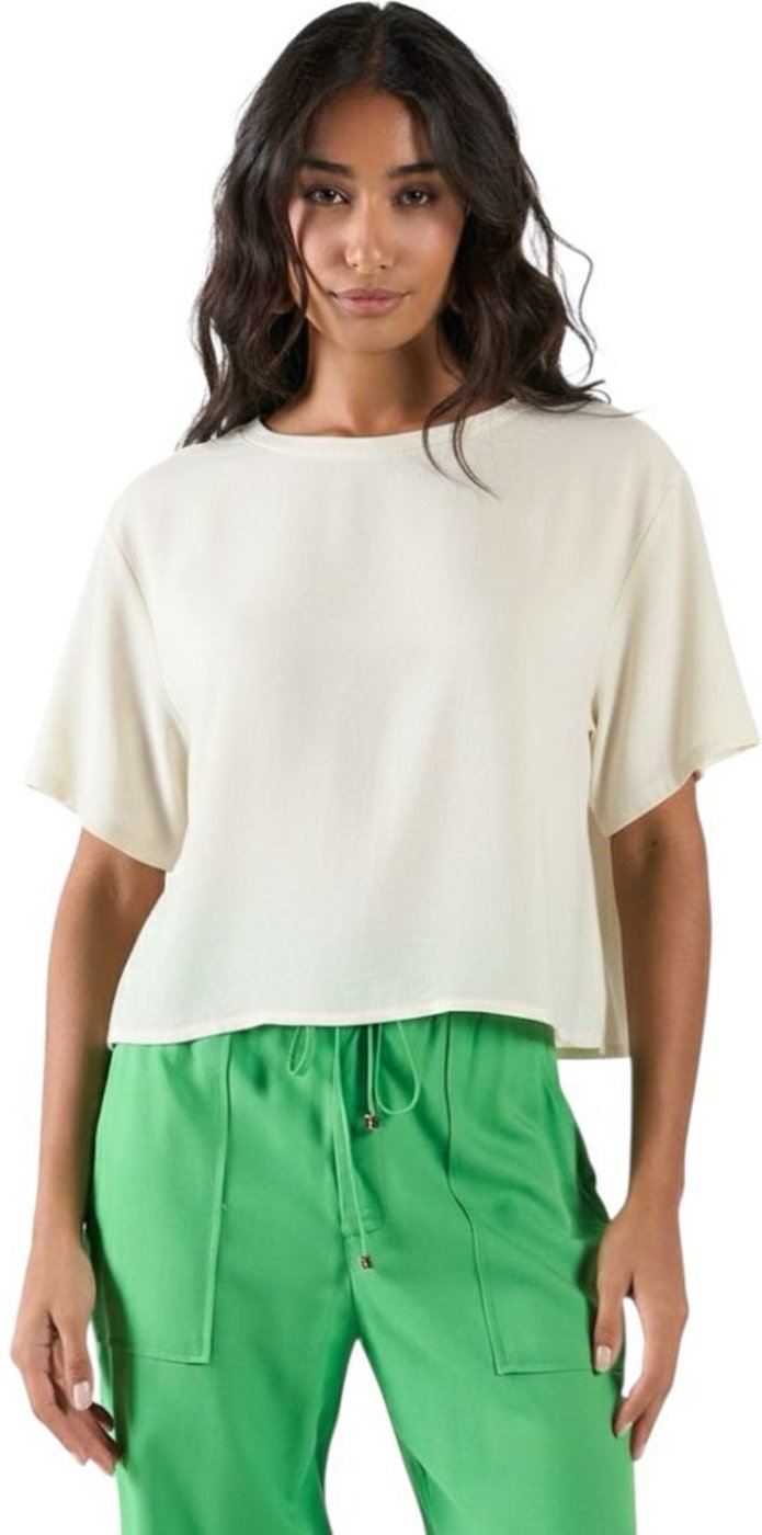 Imagem principal Blusa Básica e Mangas Fluidas Colcci CLC Off Shell branco Colcci CLC branco