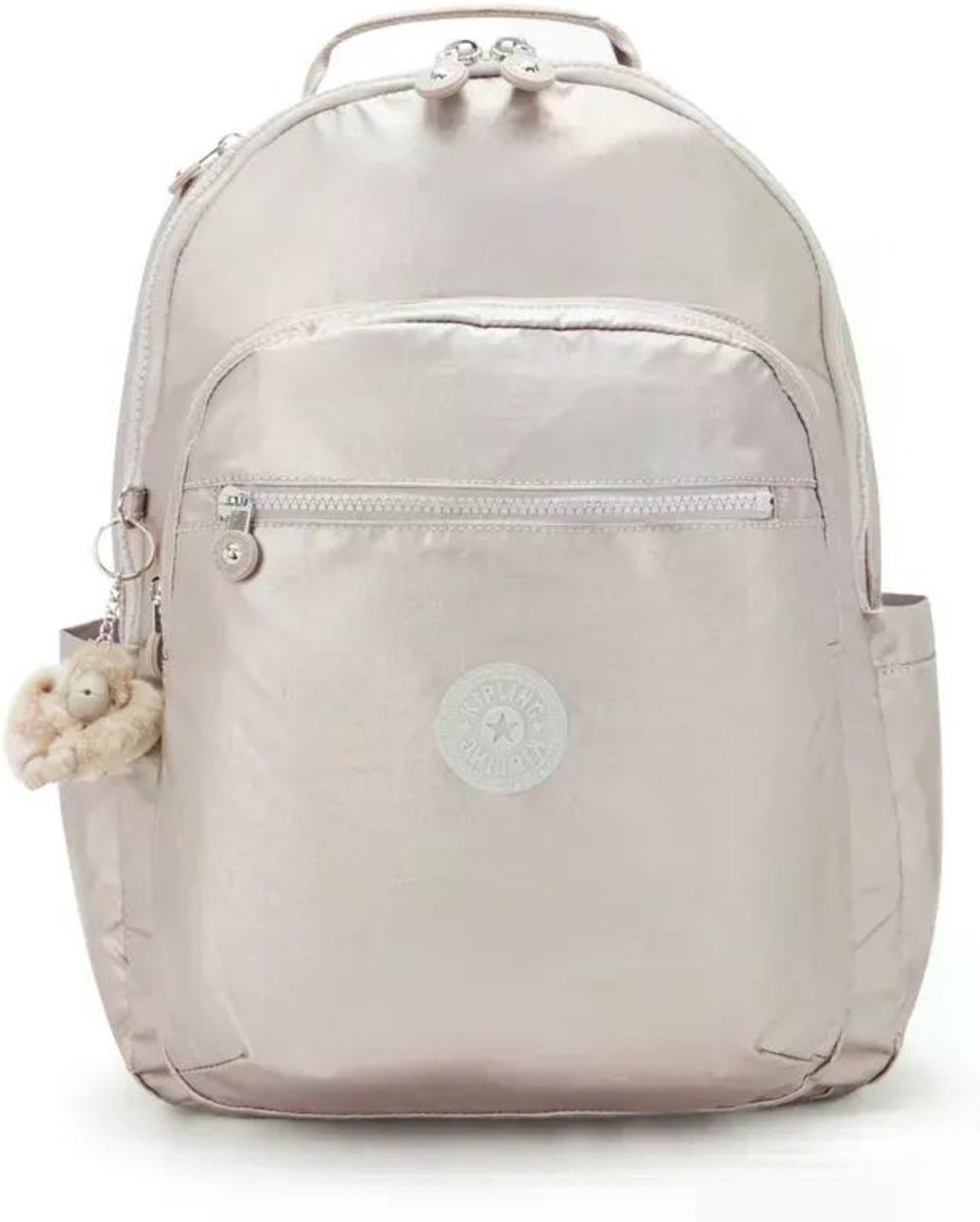 Imagem principal Mochila Kipling Seoul Metallic Glow Rosê bege metallic Kipling bege metallic