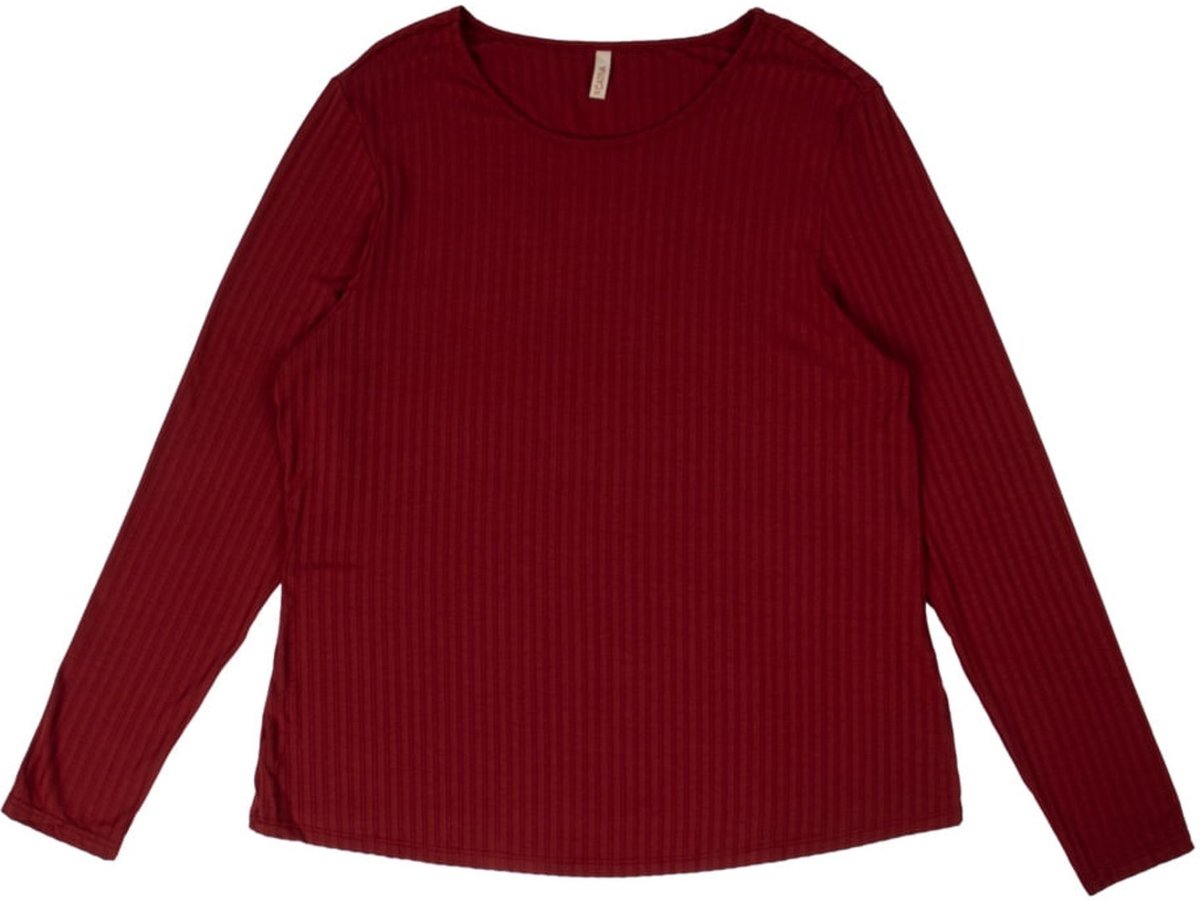 Blusa Feminina Cativa Plus Size Manga Longa Canelada