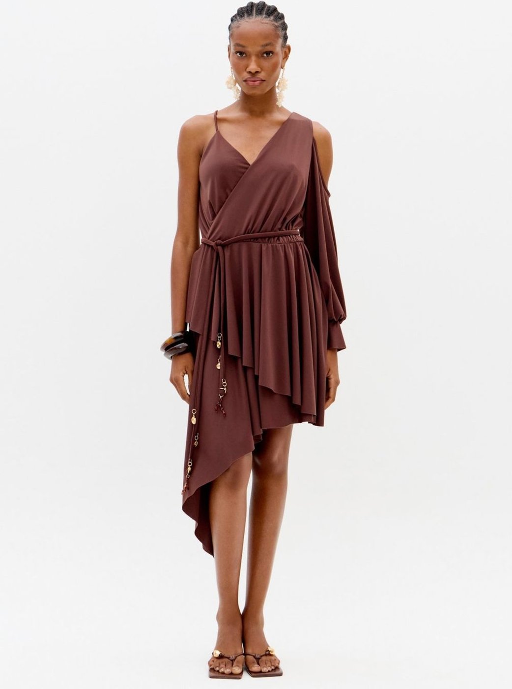 Vestido Curto Assimétrico