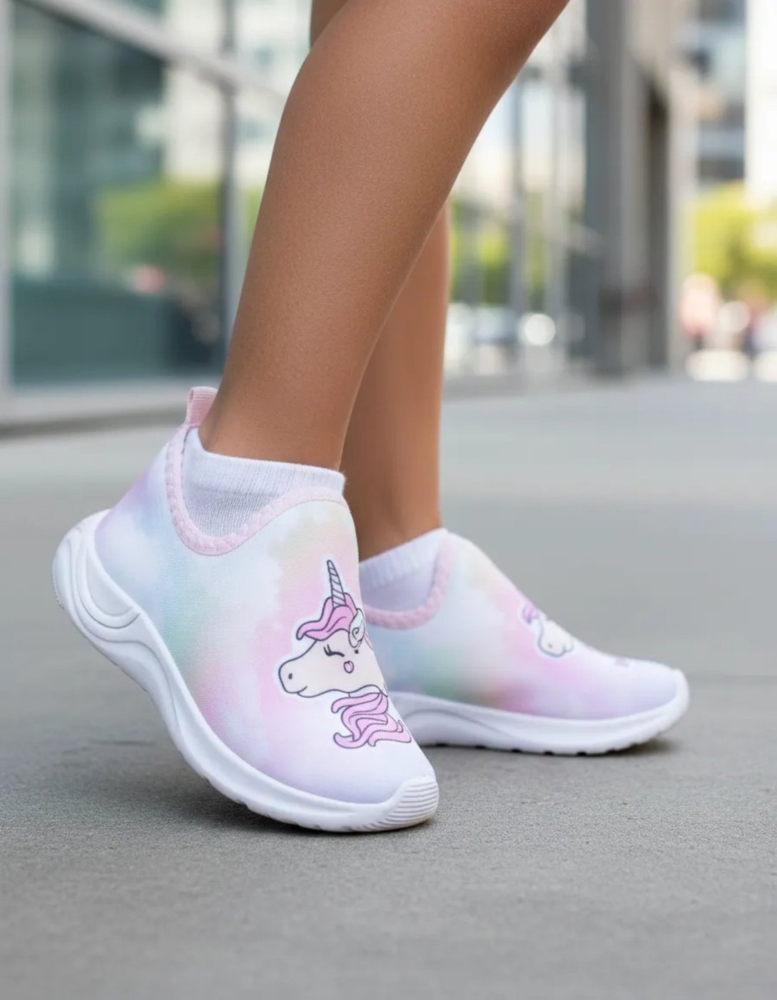 Imagem principal Infantil - Tênis Menina Footz Unicórnio Degrade Escolar Calce Fácil Confortável e Macio rosa Footz rosa