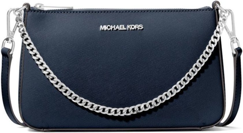 Imagem principal Bolsa Transversal Jet Set De Couro Média 35S0stvu6l406 azul azul