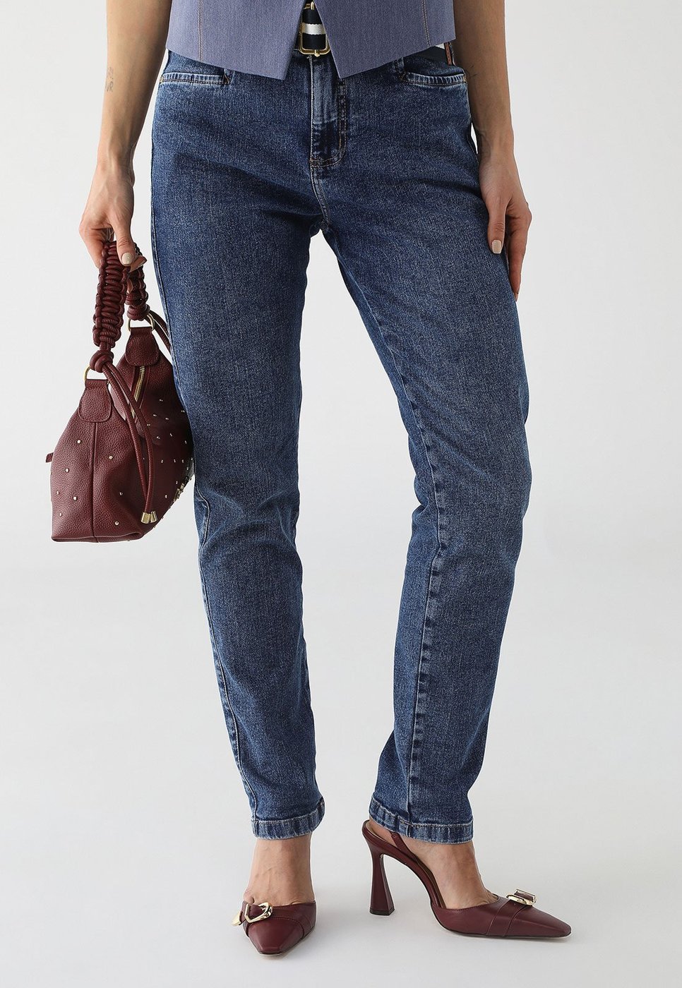 Calça Jeans Maria Valentina Skinny Pesponto