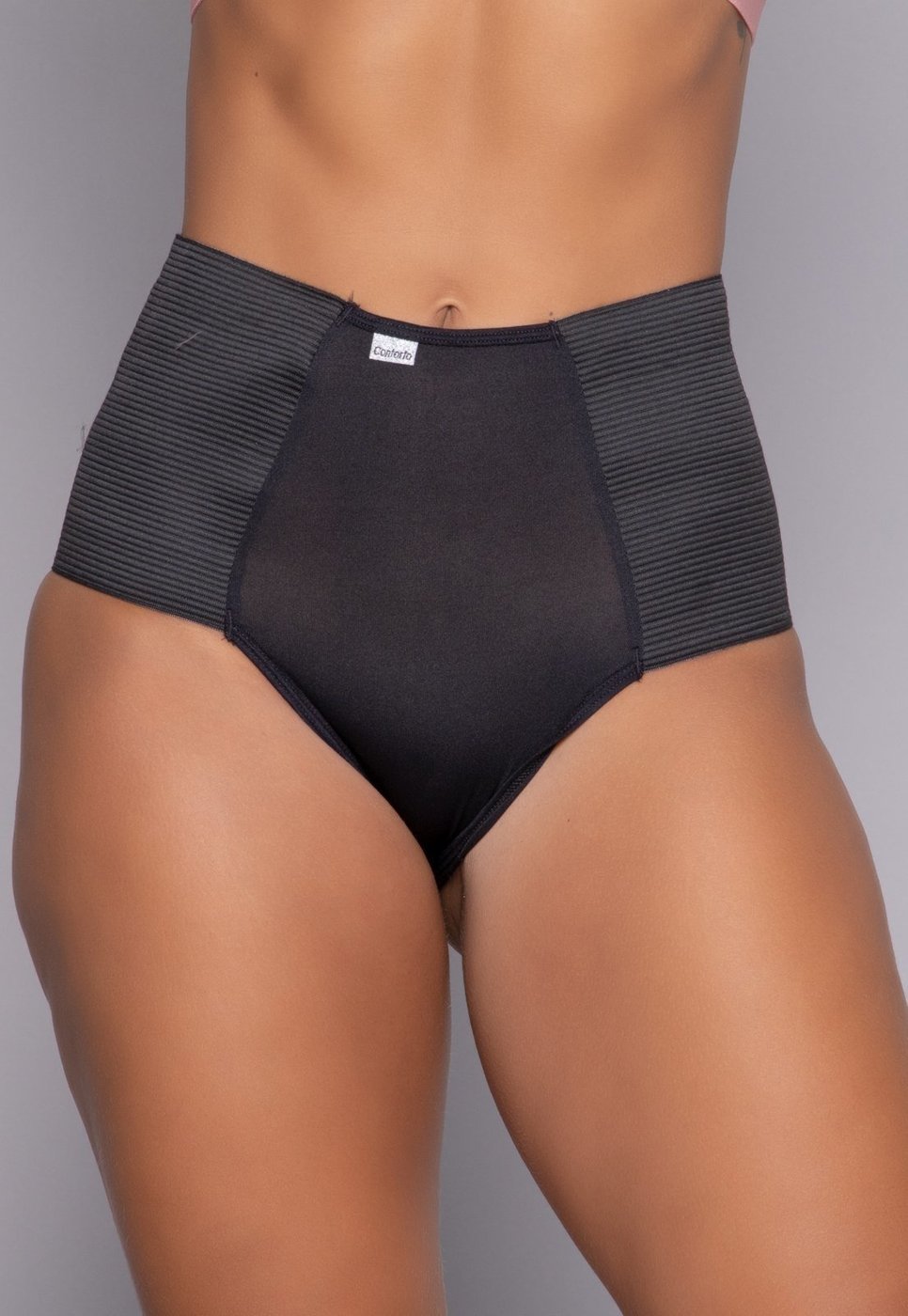 Imagem principal Calcinha Serra E Mar Modas Pos Parto Cintura Alta De Compressao Segura Barriga preto SERRA E MAR MODAS preto