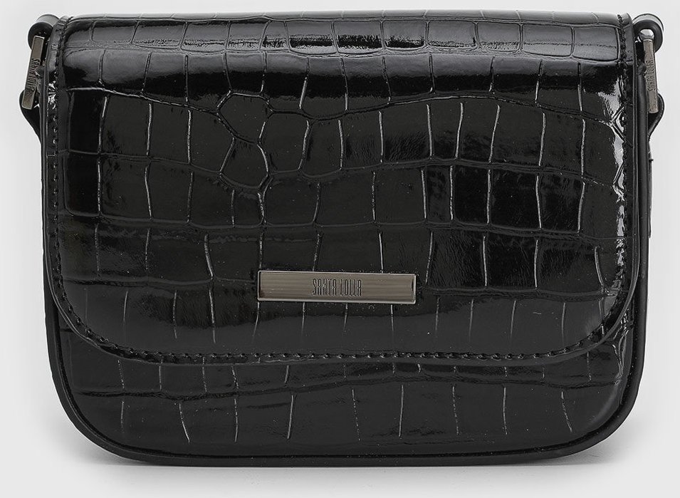 Bolsa Feminina Santa Lolla Croco Preta