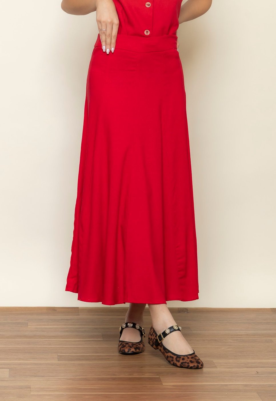 Saia Aura Linho Elastano