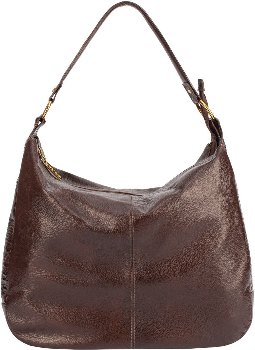 Imagem principal Bolsa saco grande de couro liso Carla - Café Andrea Vinci vermelho Andrea Vinci vermelho