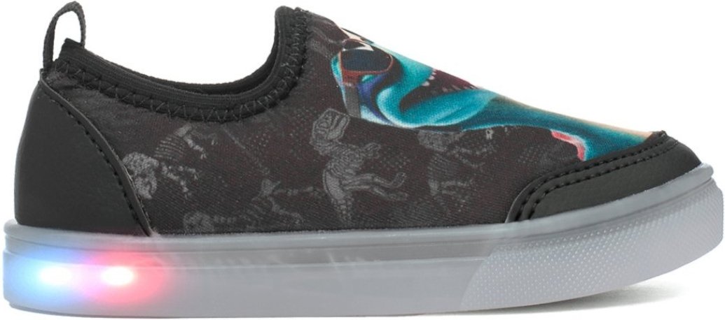 Imagem principal Infantil - Tenis Casual Menino Calce Facil com LED Funfy 550A Chumbo preto Funfy preto