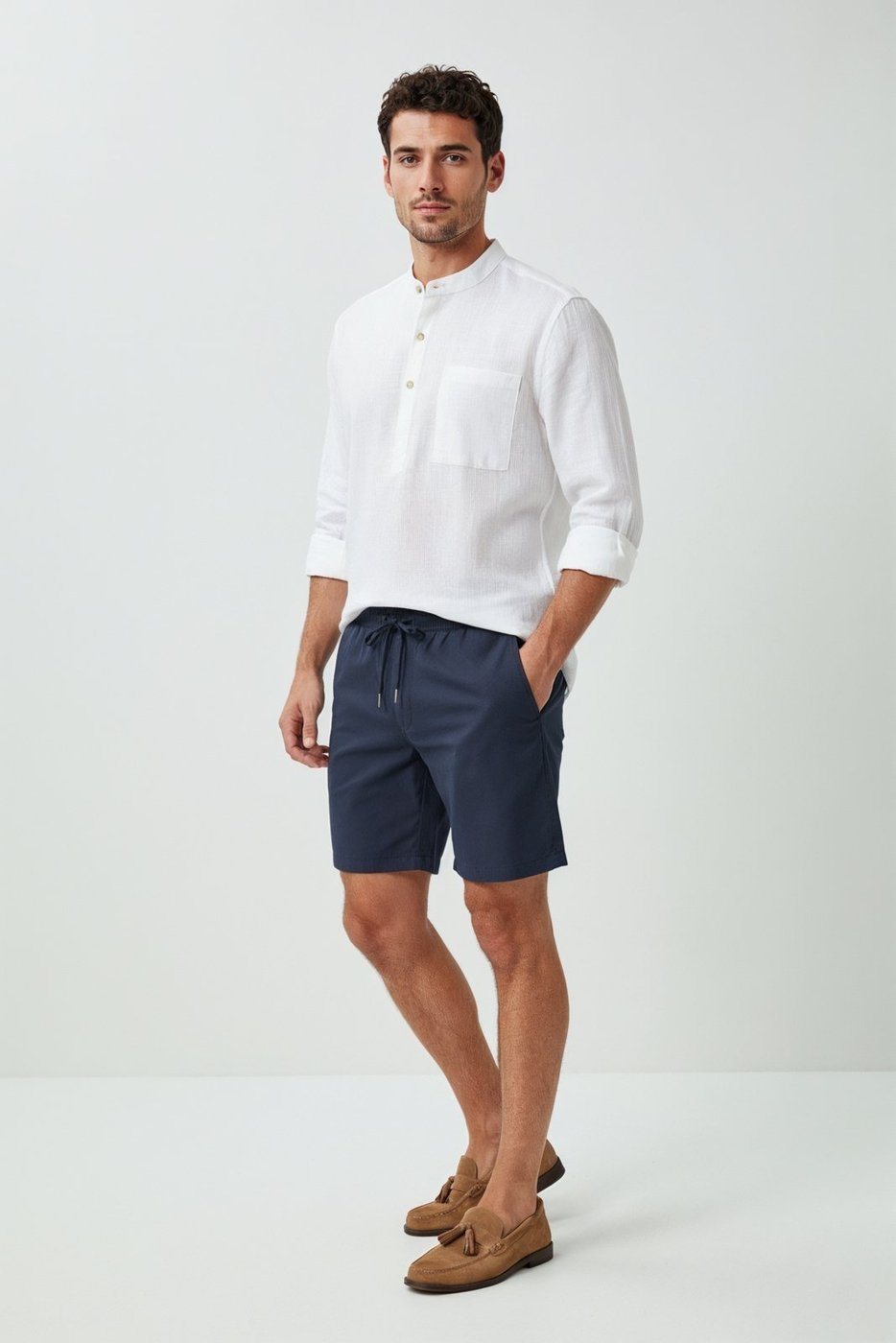 Imagem principal Short Cós Elástico Traymon - Marinho azul marinho Traymon azul marinho