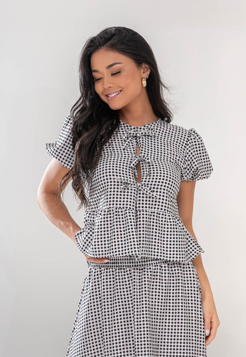 Blusa Aura Dora Xadrez Vichy