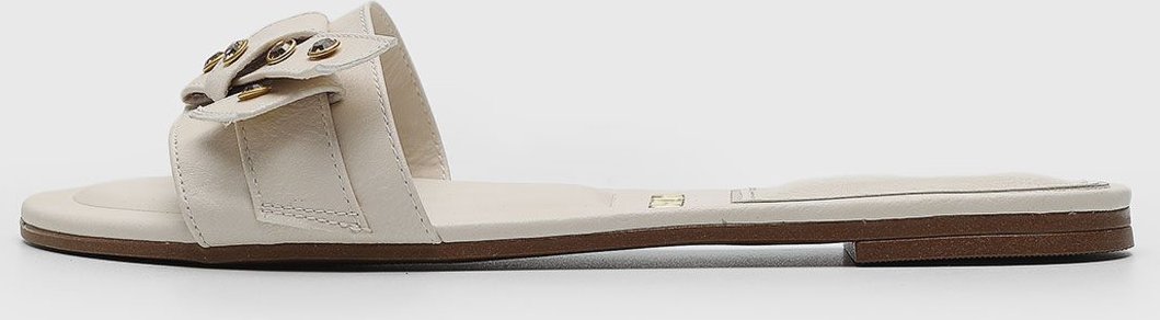 Rasteira Feminina Vizzano Laço Ilhós Off-White