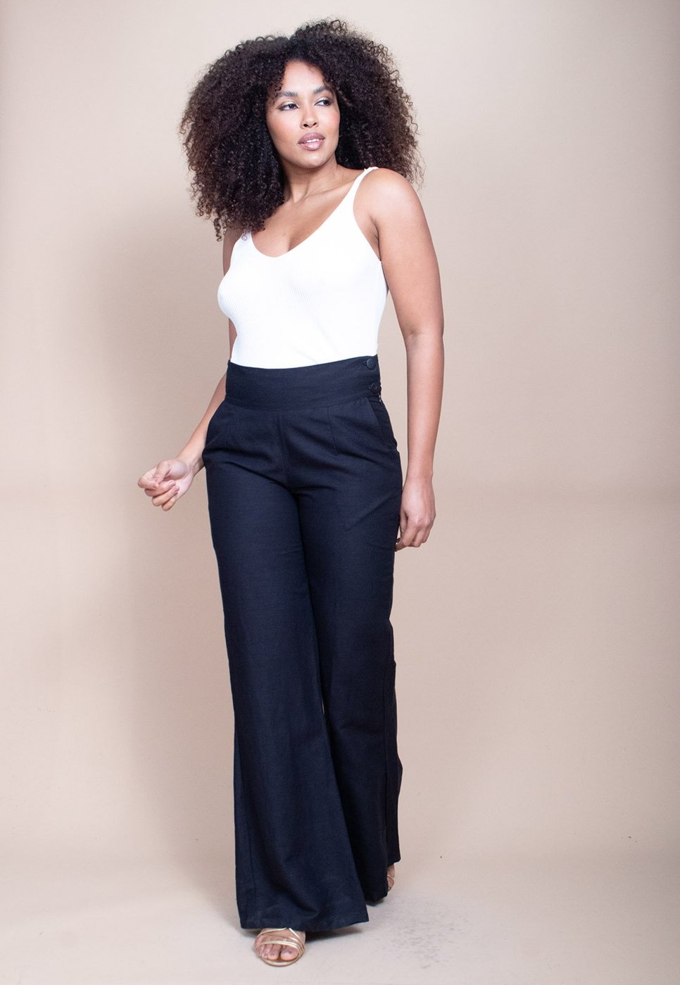 Calça Cabanafree Pantalona Linho com Viscose