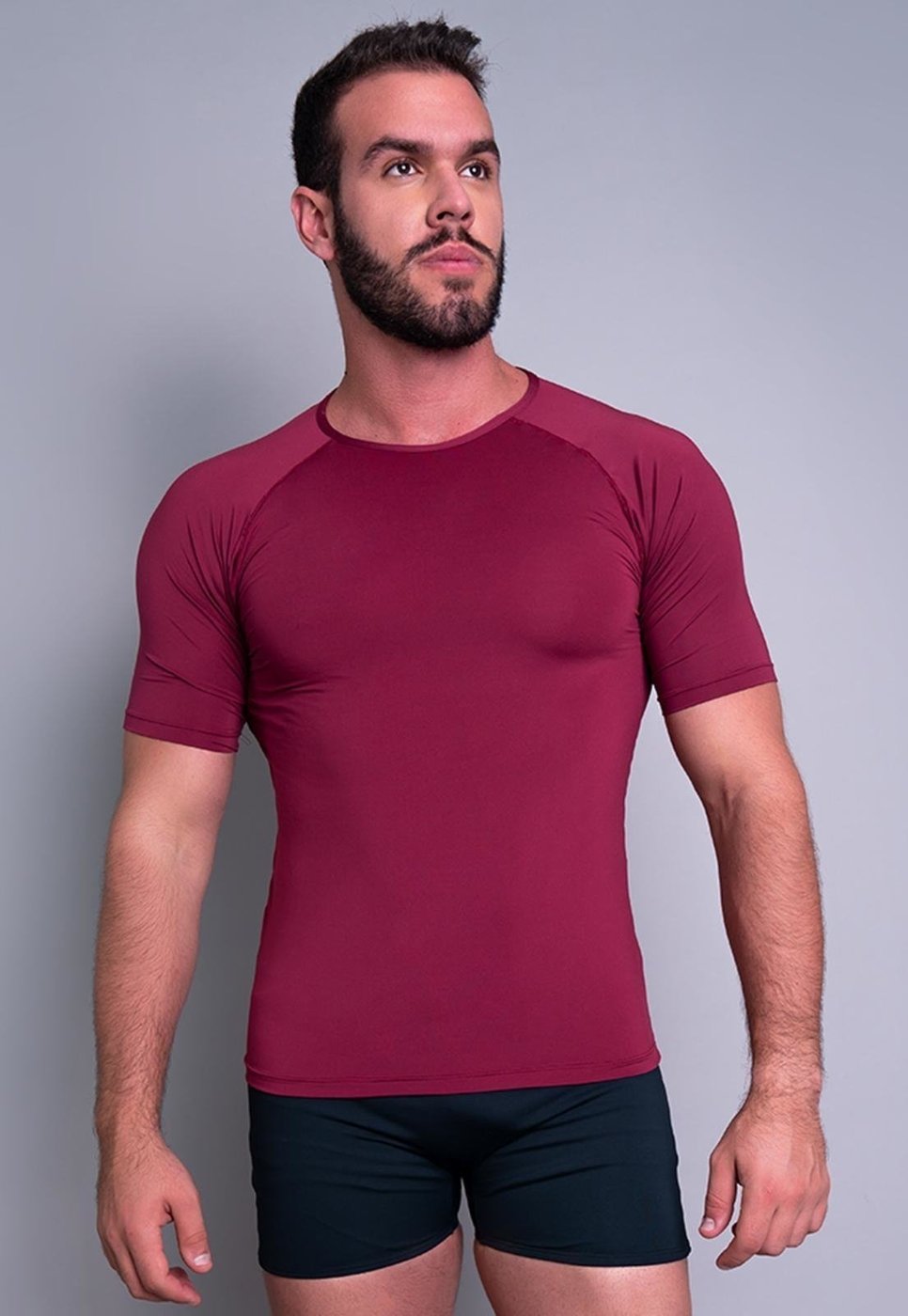 Camisa Térmica Masculina MVB Modas Manga Curta Segunda Pele Proteção Uv